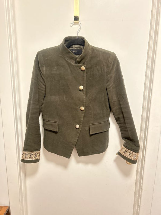 Green velvet Zara jacket
