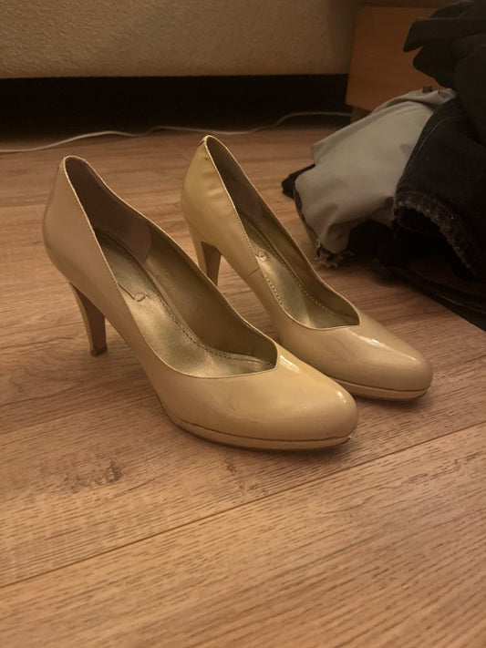 Nine West hvítir hælaskór