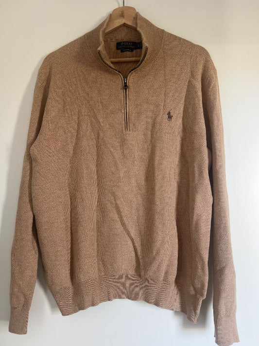 Ralph Lauren dröppuð hálfrennd peysa