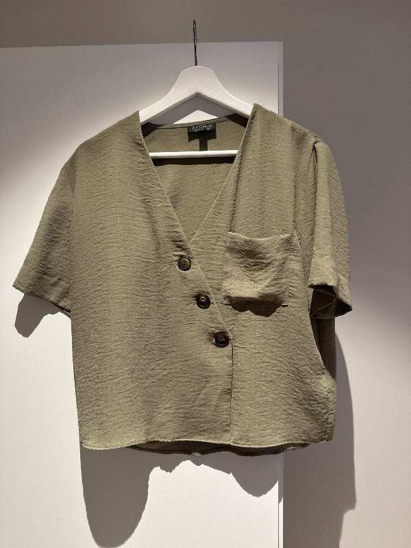 Topshop- græn skyrta