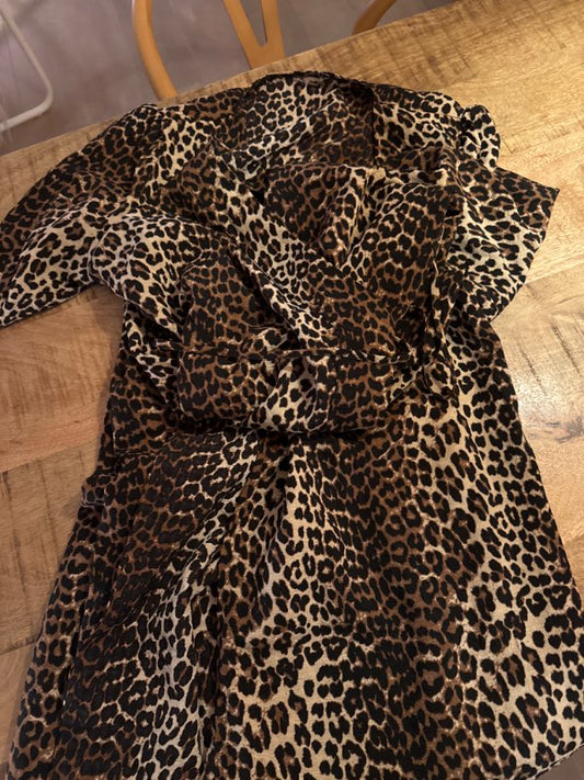 Leopard wrap dress