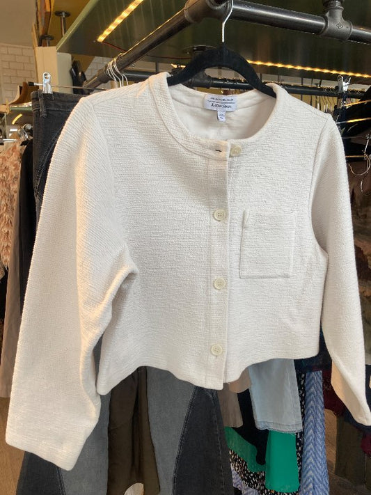 White crop jacket