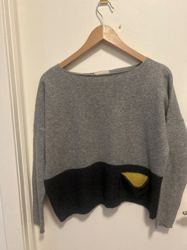 BENEDETTA B grey merino wool sweater
