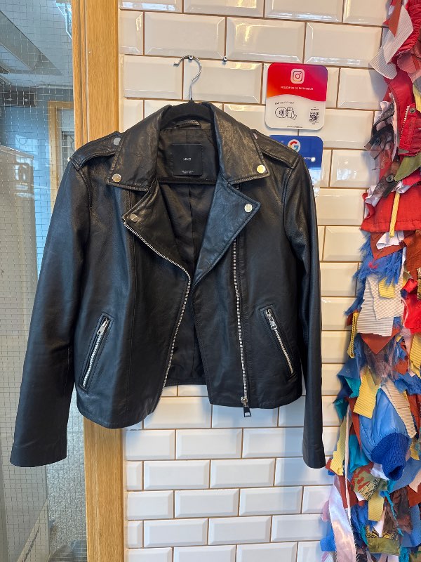 Mango 100% leðurjakki